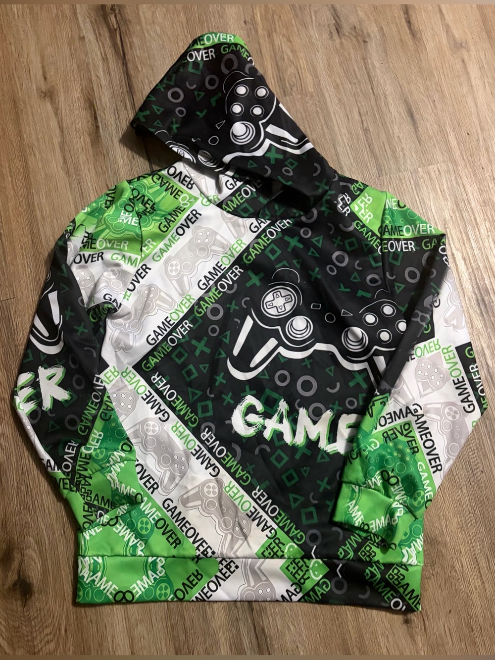 Game Over - Graphic Gamer Lightweight Hoodie - Size 9-10 - No Brand Listed